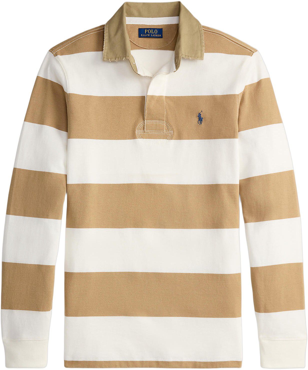 Classic Fit Khaki-Collar Rugby Shirt