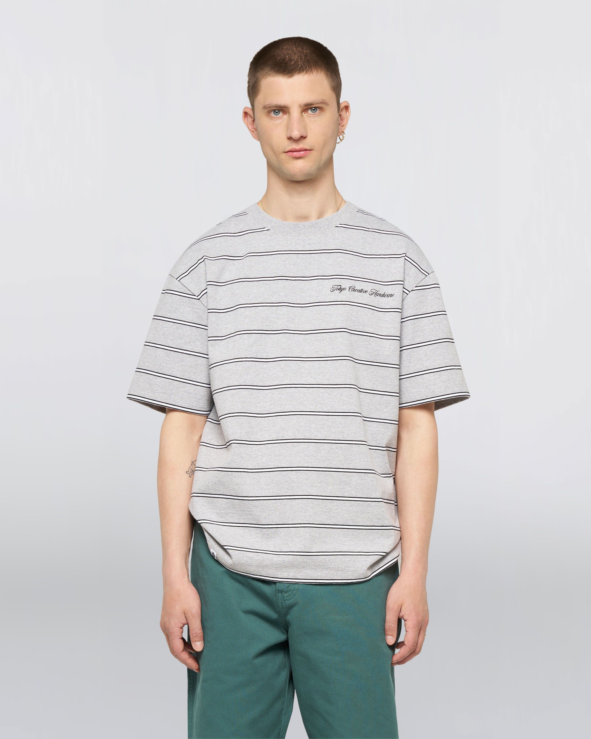 Bolton T-Shirt - Grey Marl/White