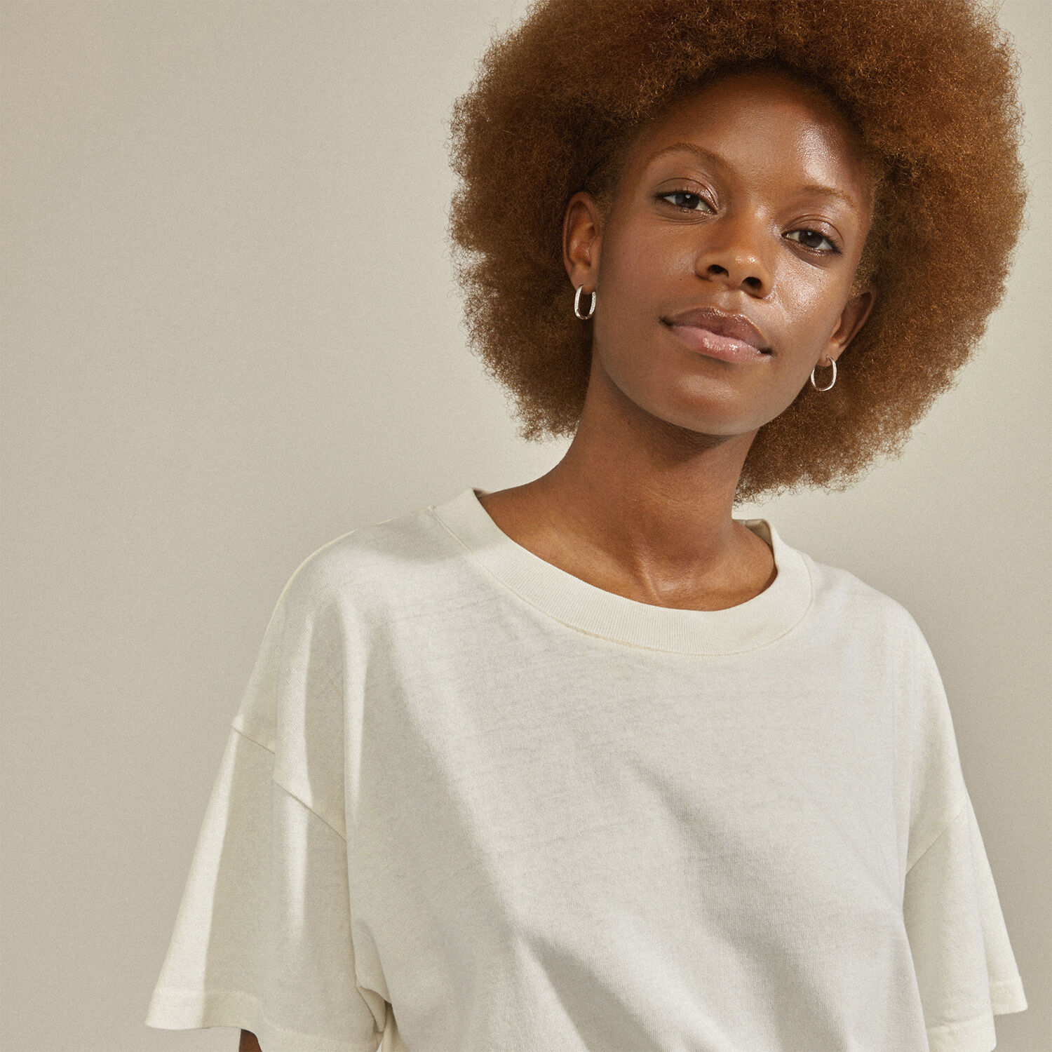 STAR recycled hoops, silver-plated