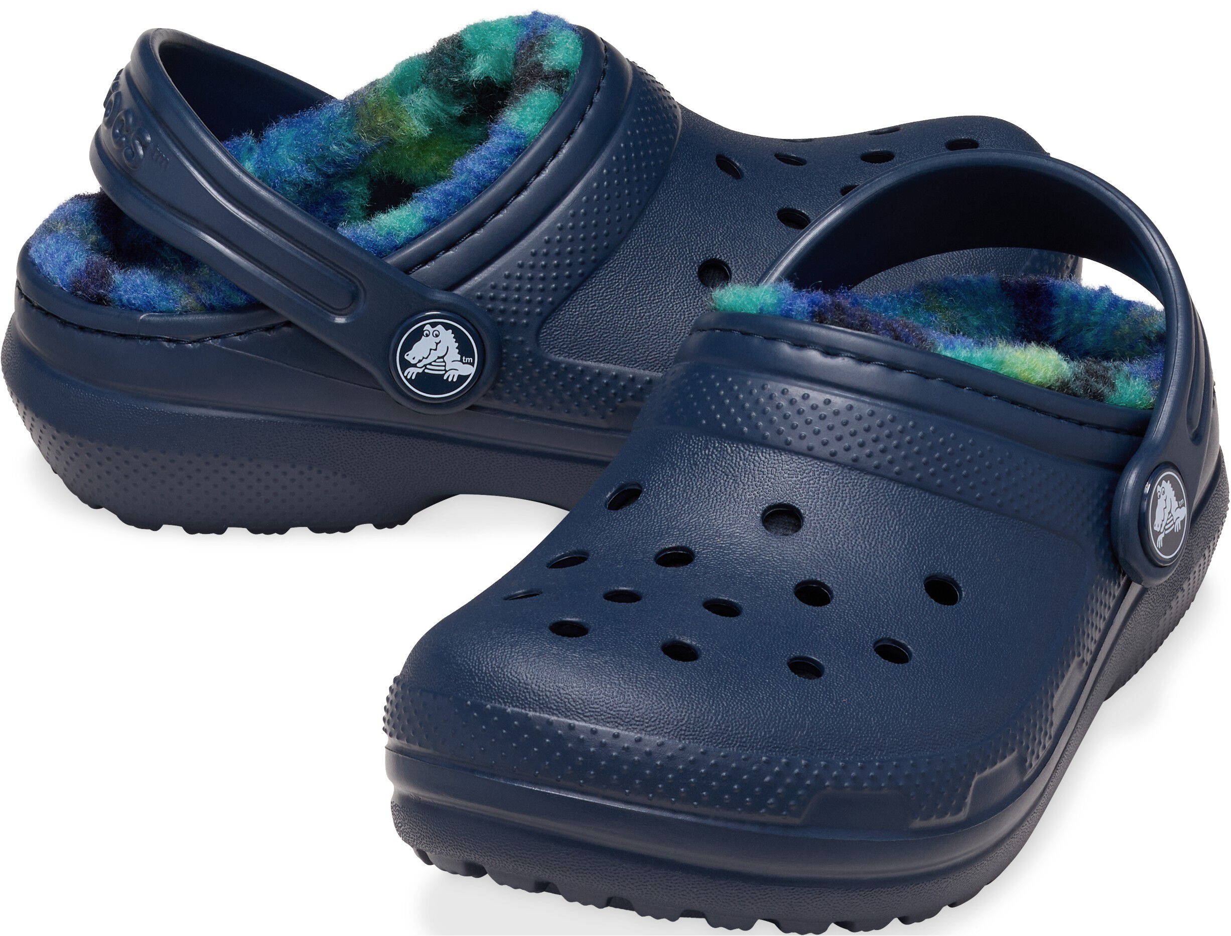 Classic Lined Bold Check ClogK Navy