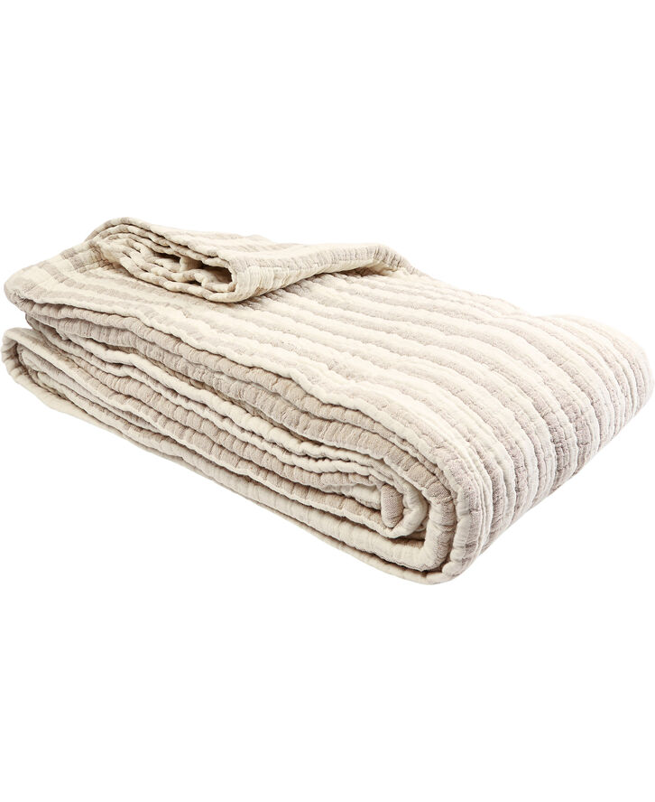 Stripe throw beige