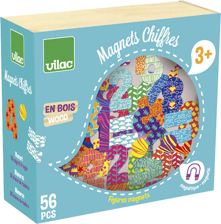 Vilac - Magneter - Tal og tegn - 56 stk