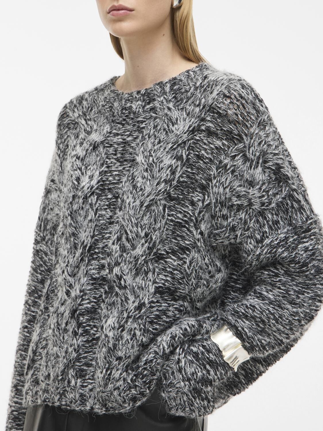 Rouemma Funnel Neck Ls Knit Top