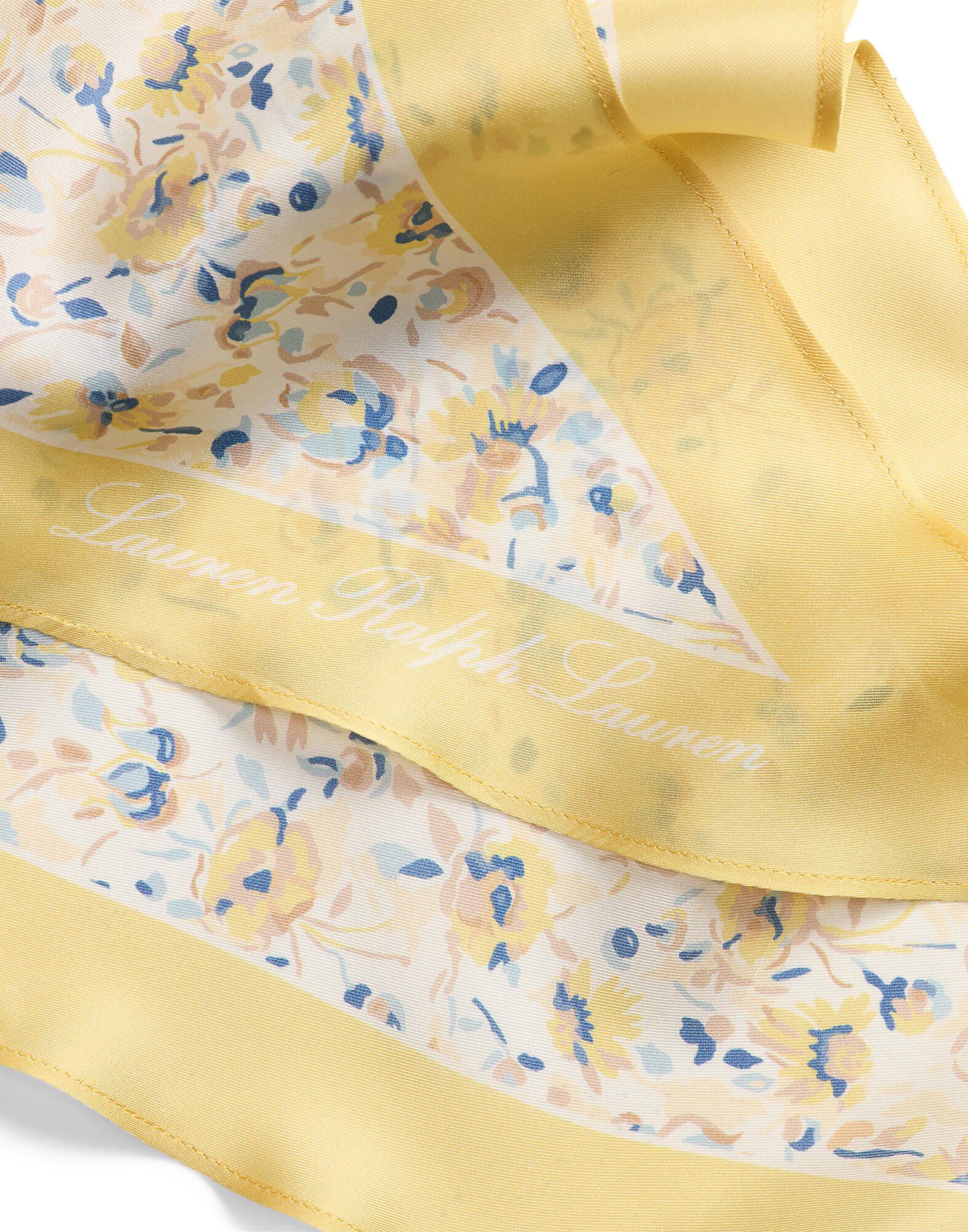 Floral Silk Diamond Scarf