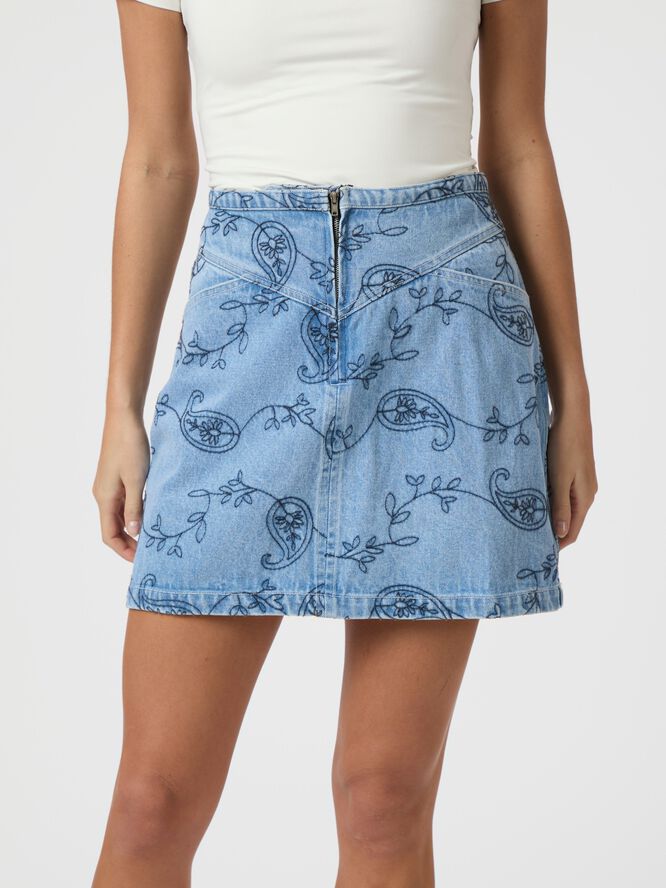 Gabani Embroidery Denim Skirt