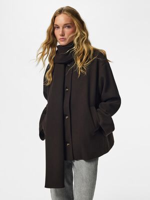 PCAGNES SHORT JACKET W. SCARF D2D B
