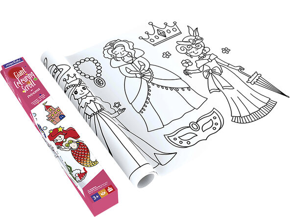 mierEdu - Kæmpebanner til farvelægning - Prinsesser