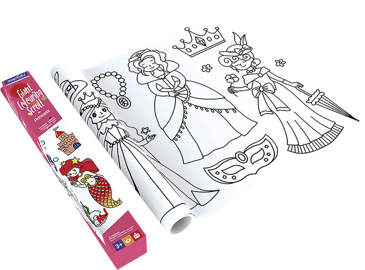 mierEdu - Kæmpebanner til farvelægning - Prinsesser