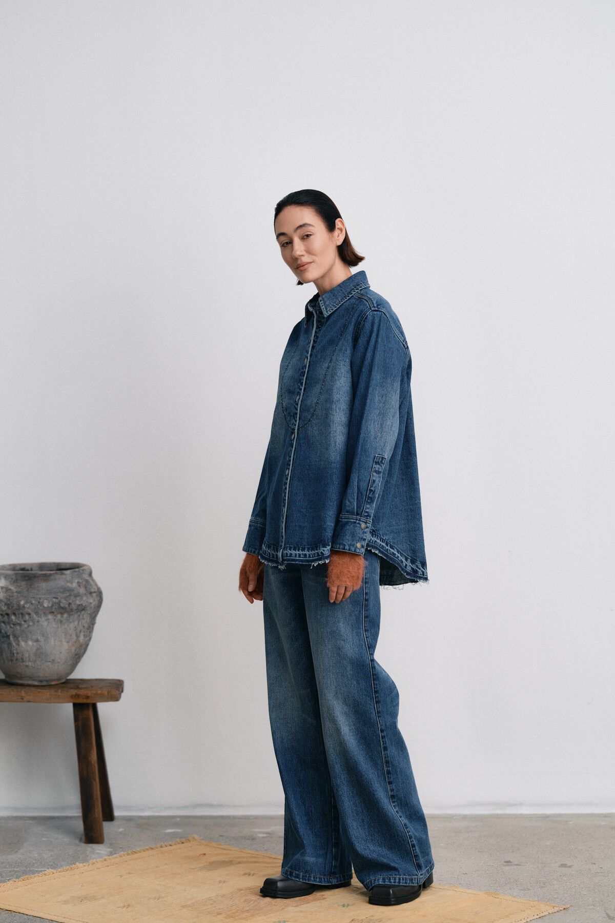 Denim bib shirt - Paia