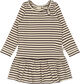 Dress L/S Modal Striped