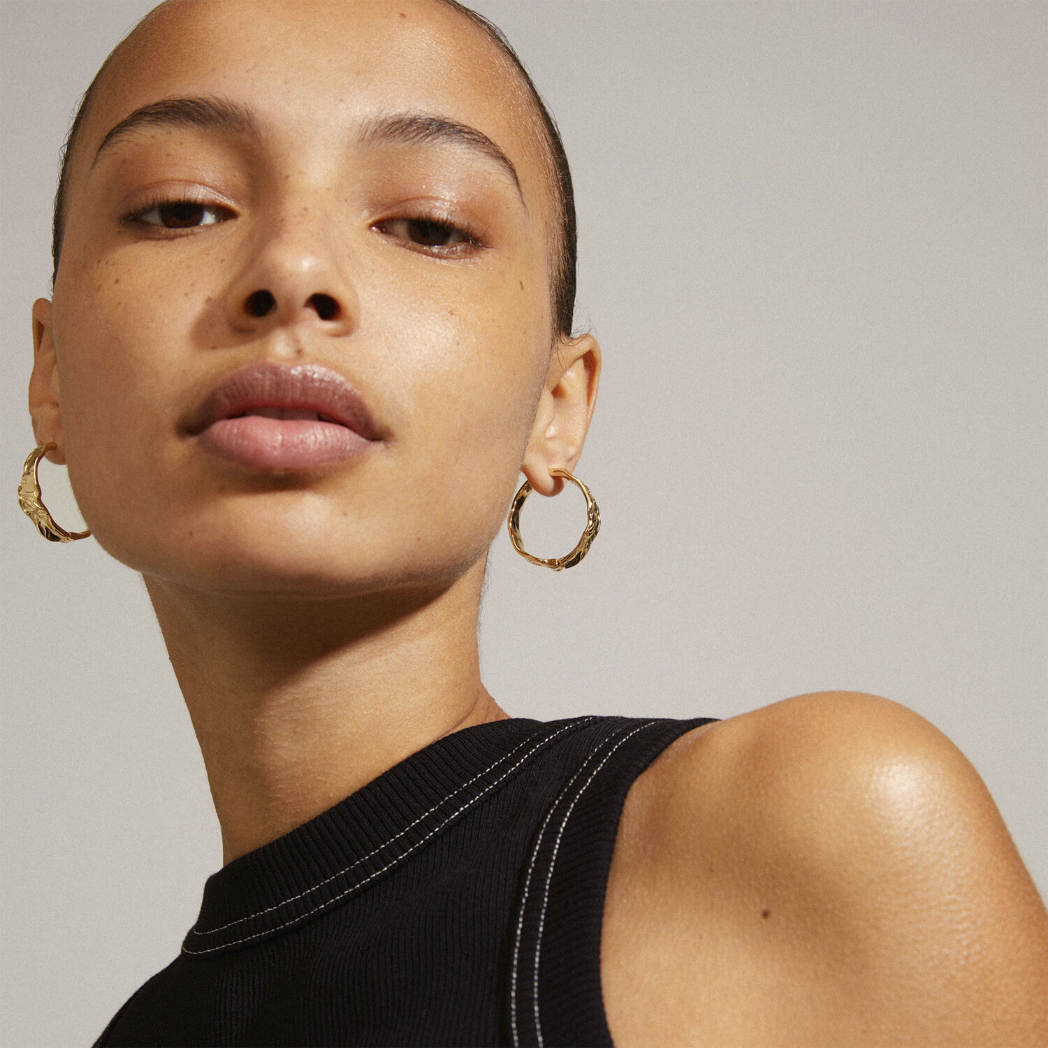 JULITA recycled hoop earrings gold-plated