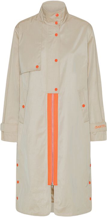 Palermo sportivo trench coat - Sand/Flame