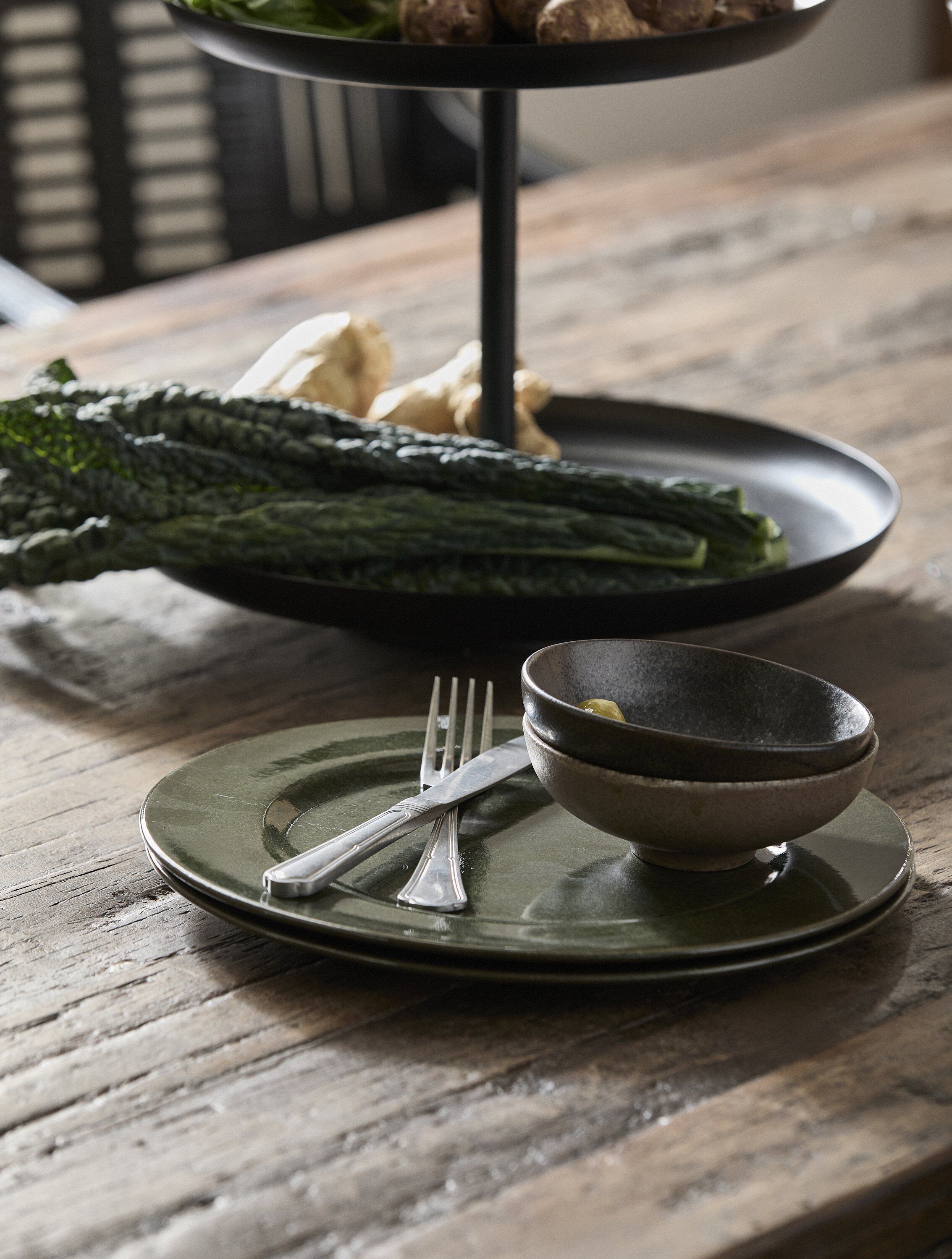 GRAWA plate, L, dark green