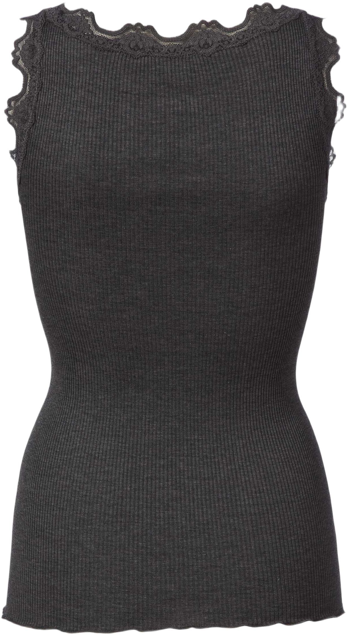 Silk top regular w/vintage lace