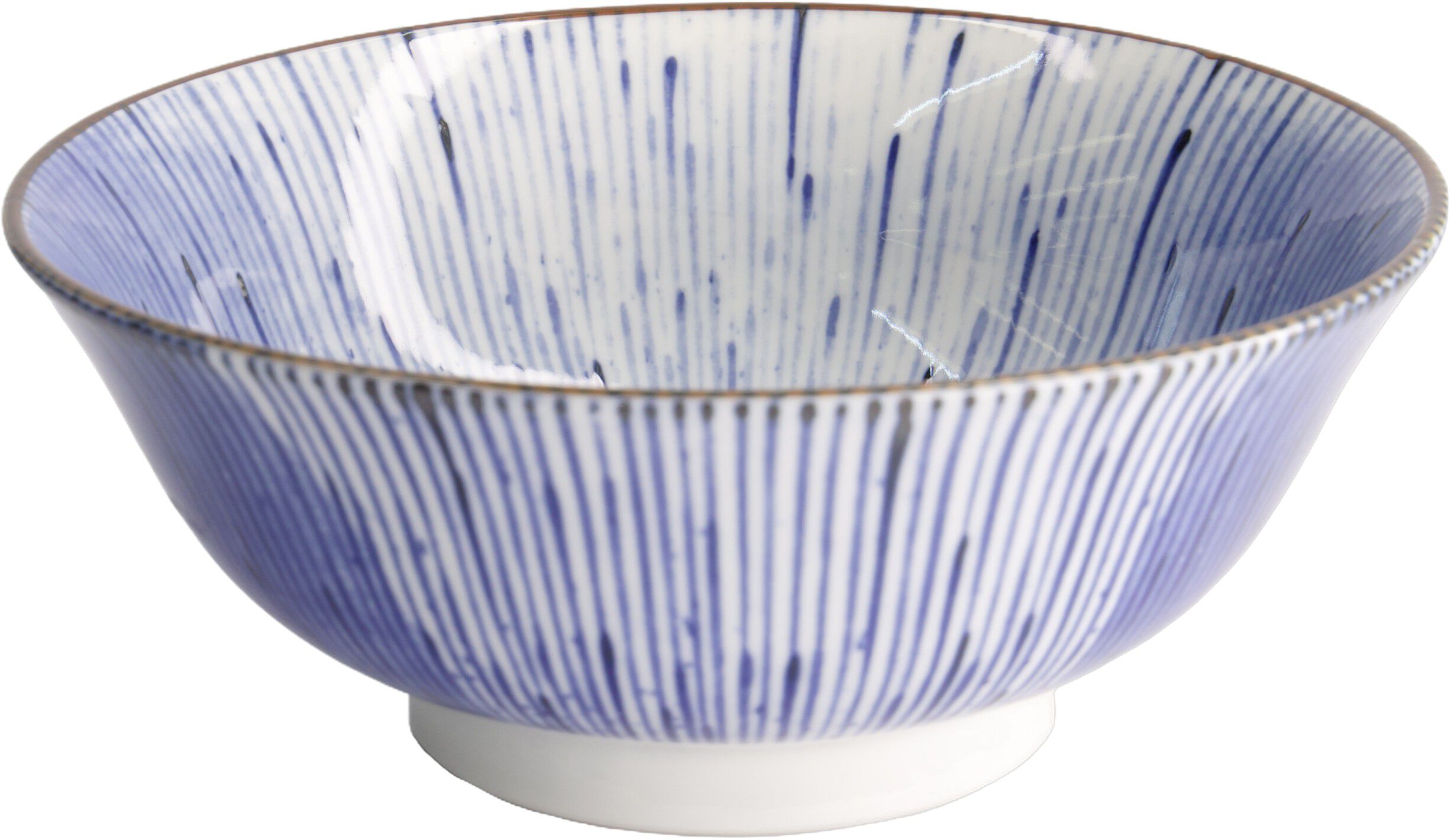 Mino Blue Mixed Bowls Ramen 19x8cm Hanabi 21603 6/36