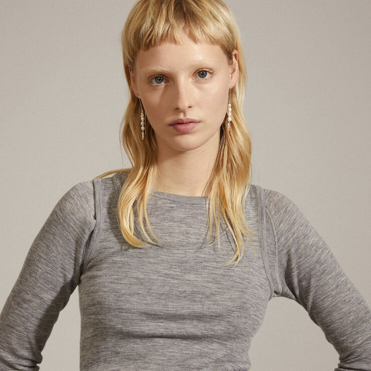 BERTHE pearl chain earrings silver-plated