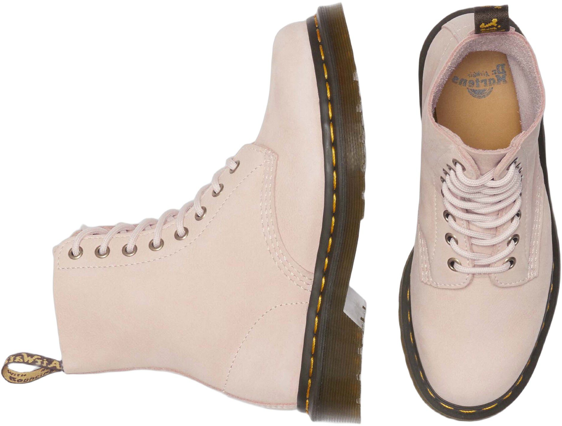 1460 Pascal Powder Pink Milled Nubuck Wp