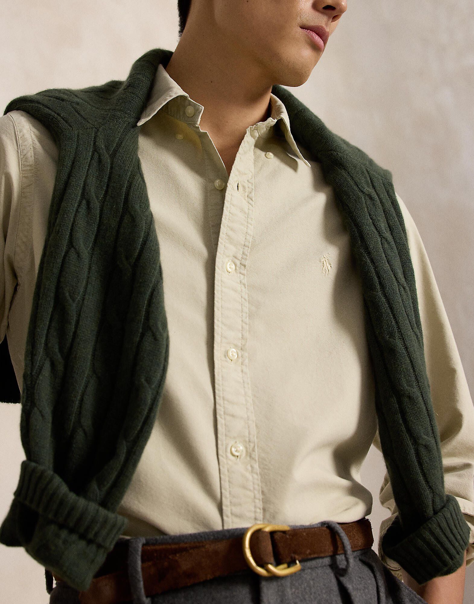 Custom Fit Garment-Dyed Oxford Shirt