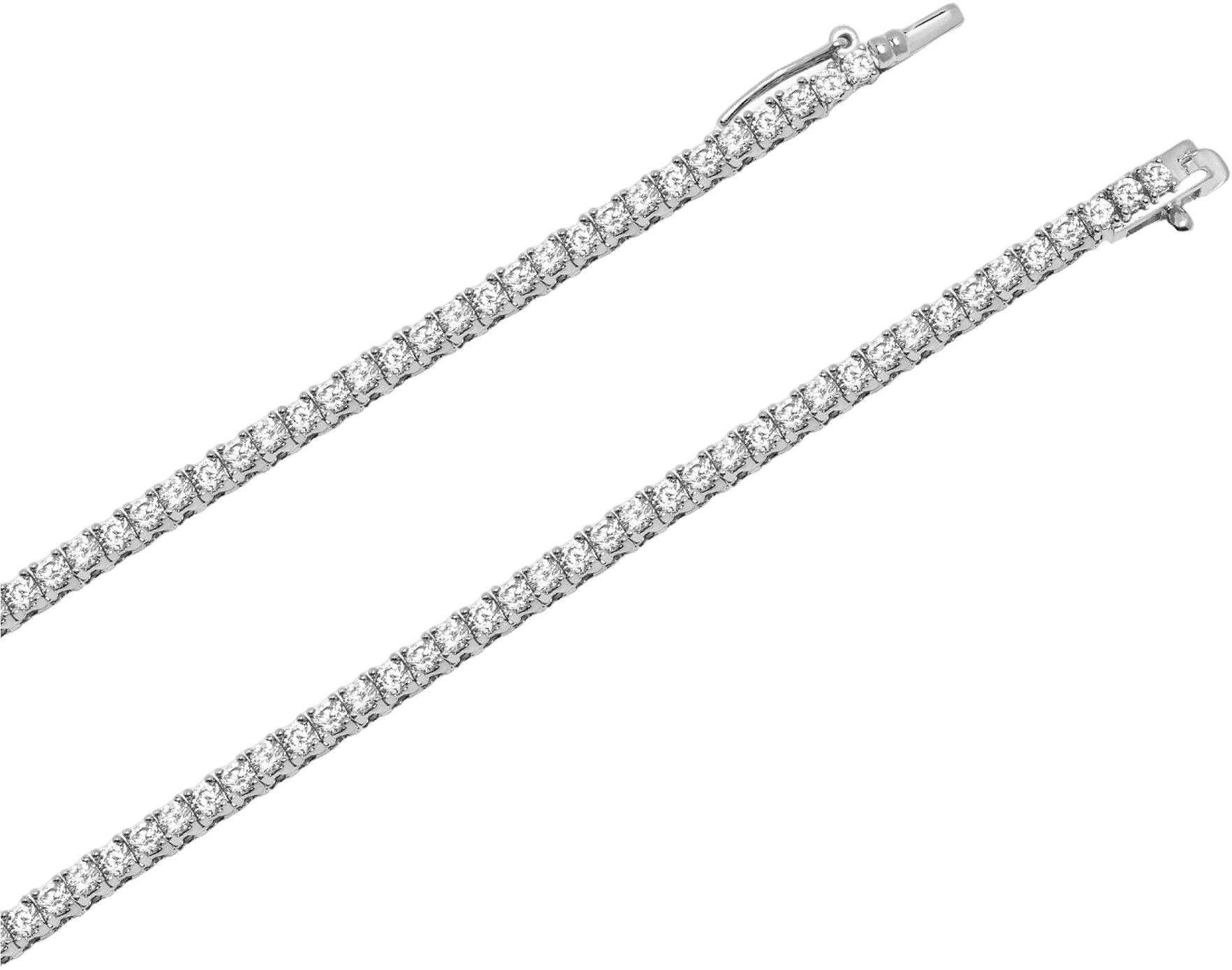 Women's Silver Mini Tennis Choker