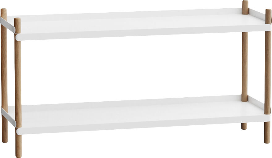 BOLT Shelving 1000 - 2 shelves Oak Natural White