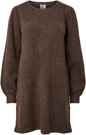 PCSALLY LS O-NECK KNIT DRESS NOOS B