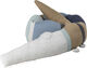 Strikket pude, Sleepy Croc, dusty blue mix