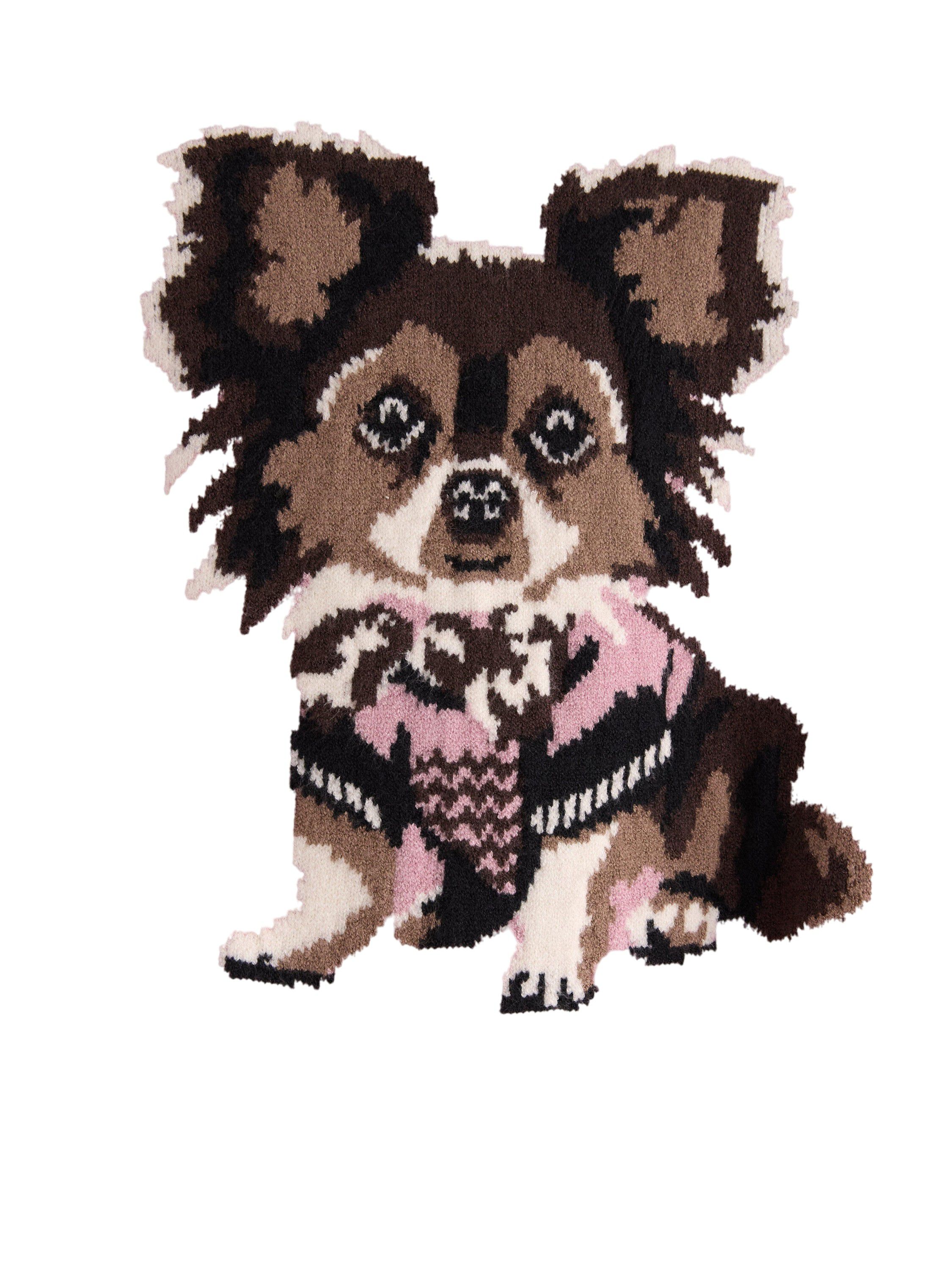 Sweater knitted placement inta