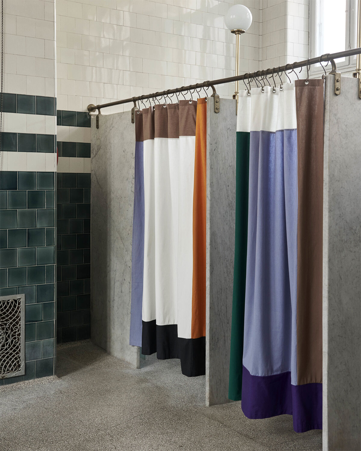 Pivot Shower Curtain-Cream