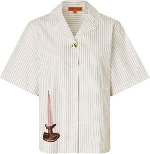 2339 Crisp Stripe Shirting, Bowling Collar Shirt