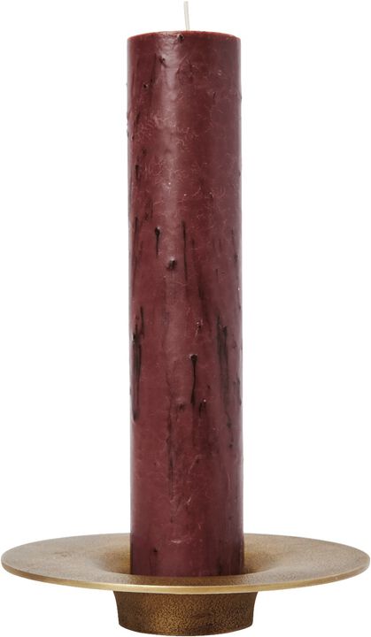 Soothe Block Candle Holder - Brass Finish