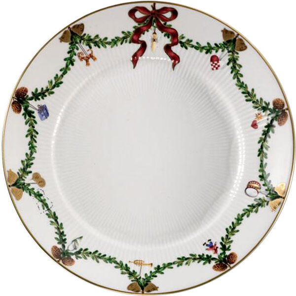 Stjerne Riflet Jul 22 cm. tallerken