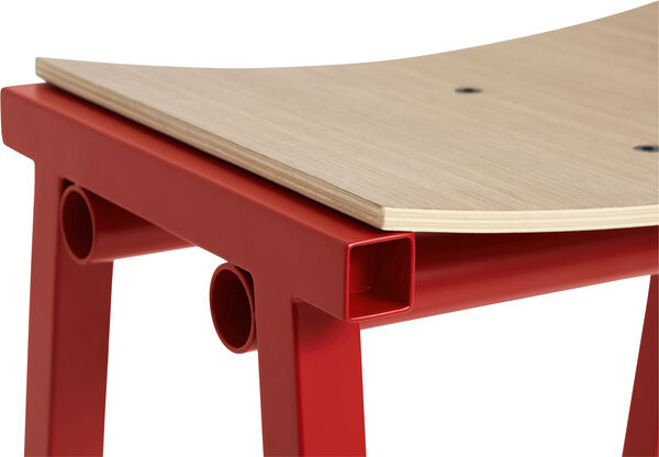 Taburete 8 Bar stool Low Signal red