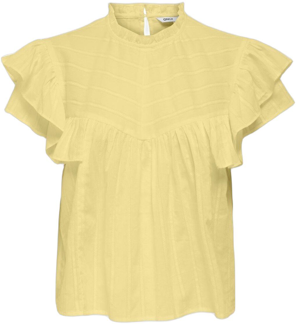 ONLHEIKE S/L FRILL O-NECK TOP WVN