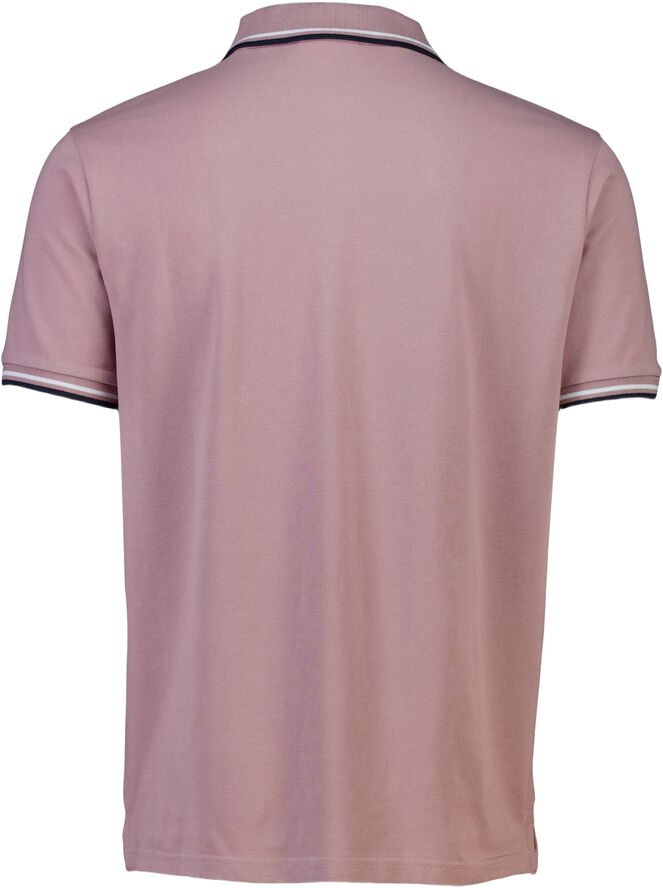Polo shirt w. contrast piping
