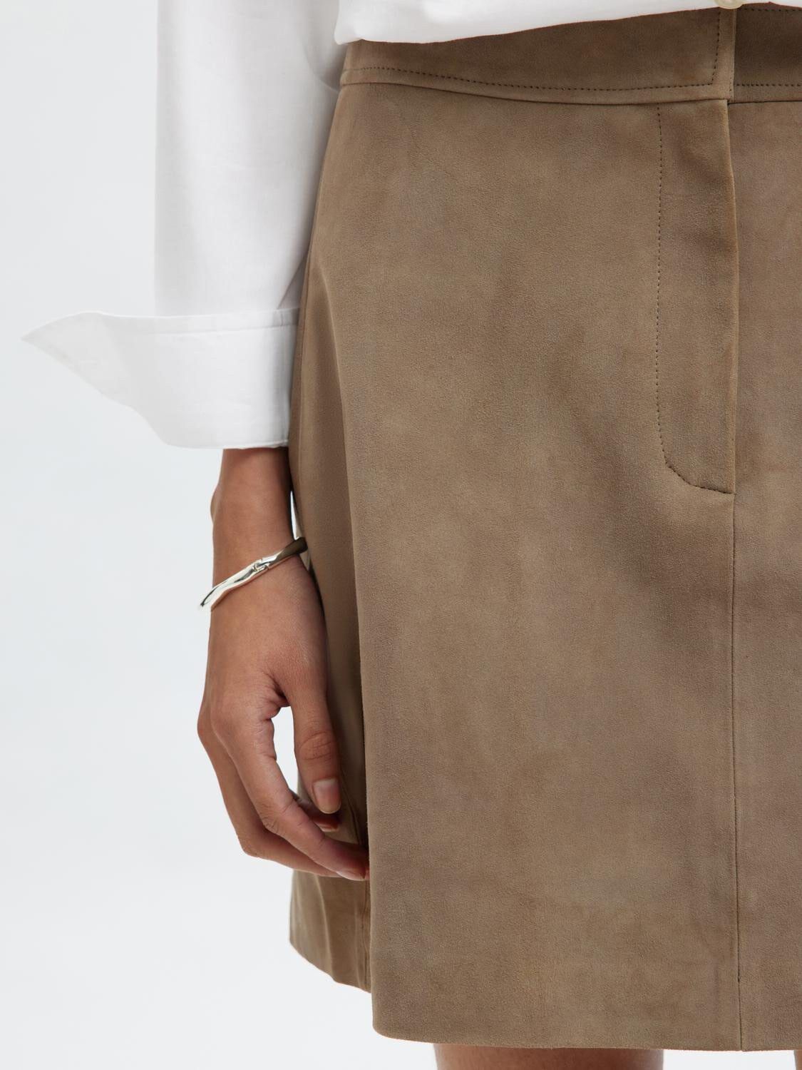Slfkaya Mw Suede Skirt Noos