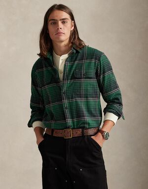 Classic Fit Plaid Performance Workshirt