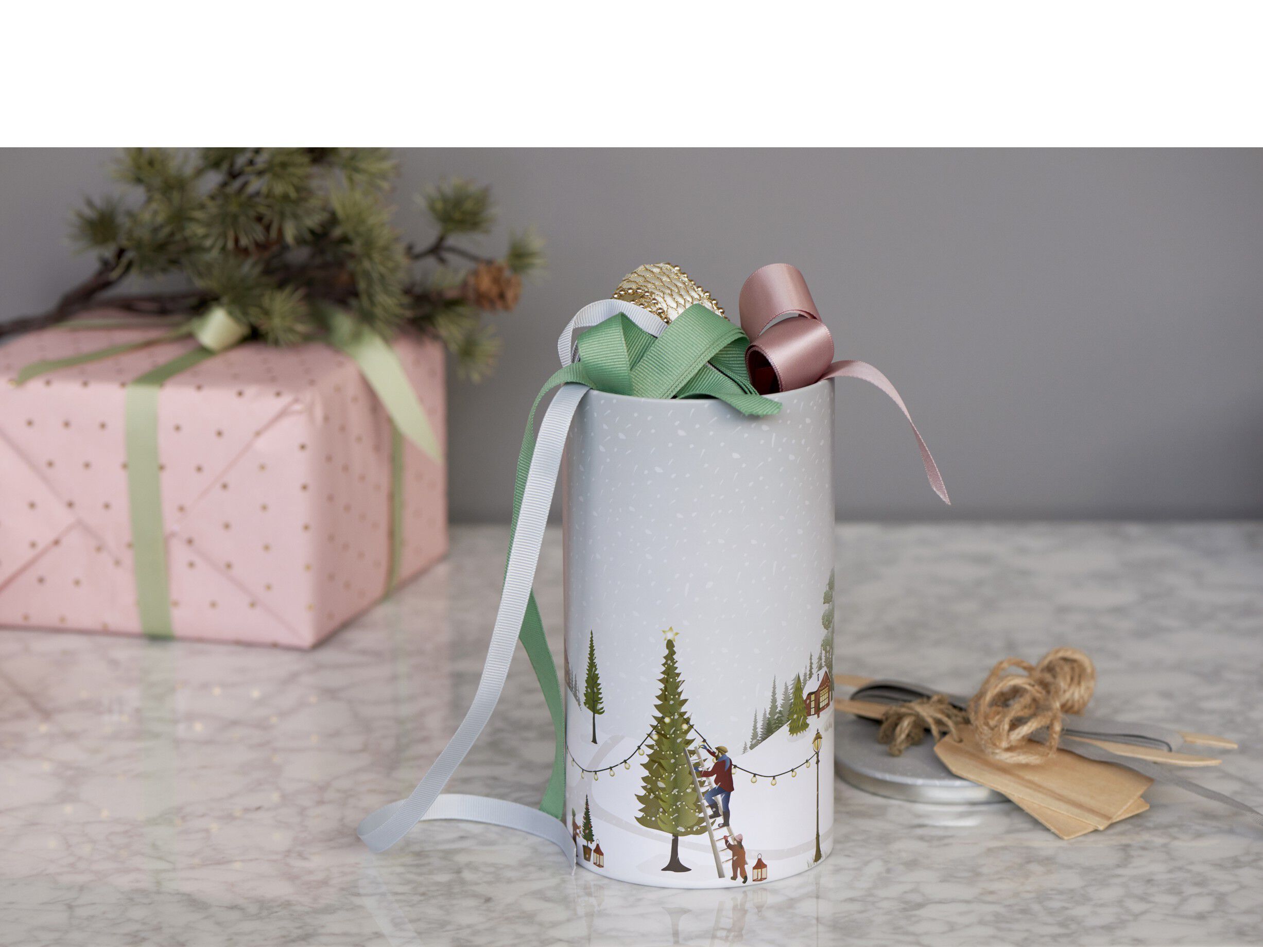 Kakeboks Vinter 10 x 18,5 cm Arctic Ice Metall