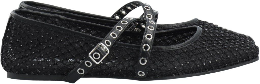 BIAROSE Karr&eacute; Cross Mary Jane Rhinestone Mesh