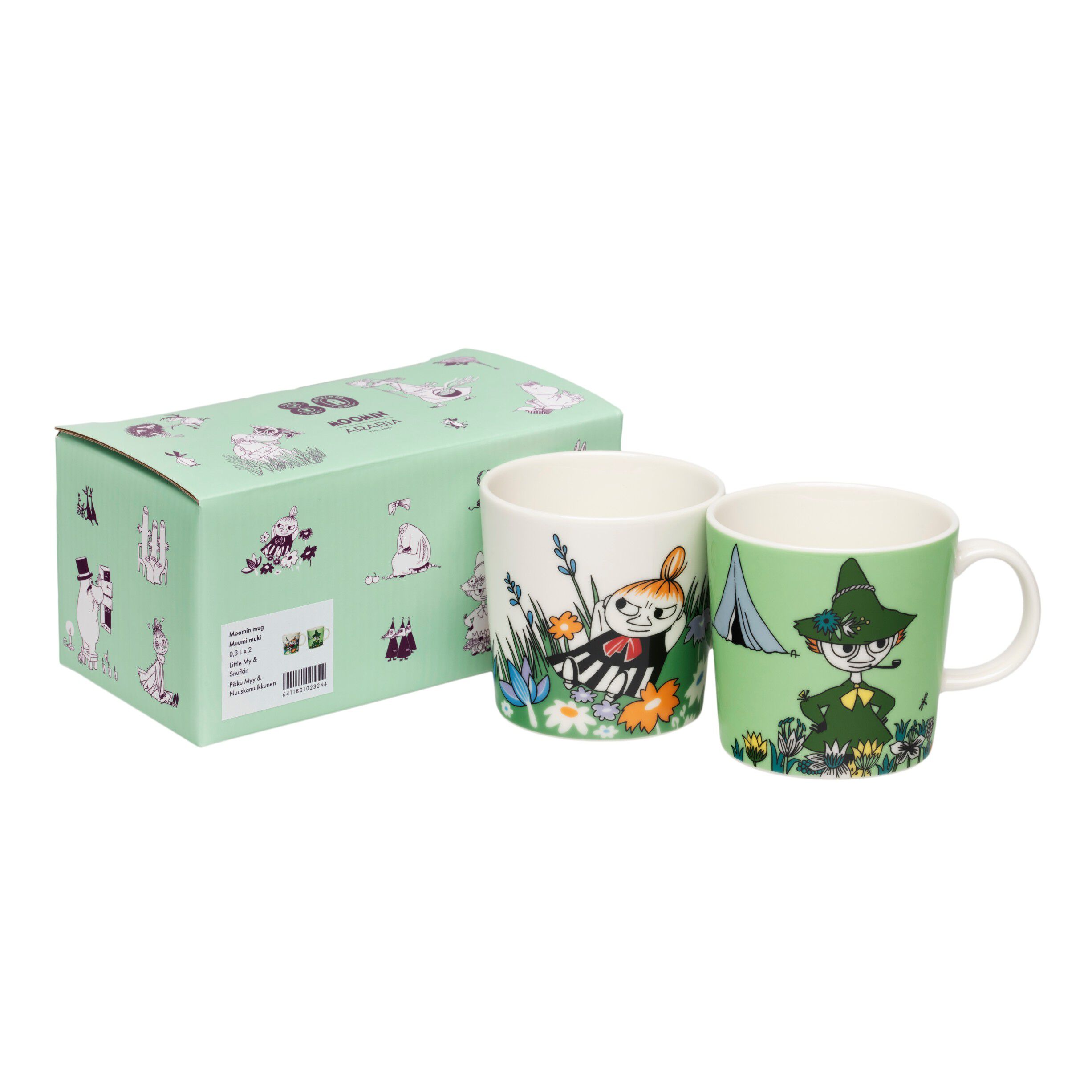 Moomin Arabia 30cl krus 2stk Lille My og Mumrikken