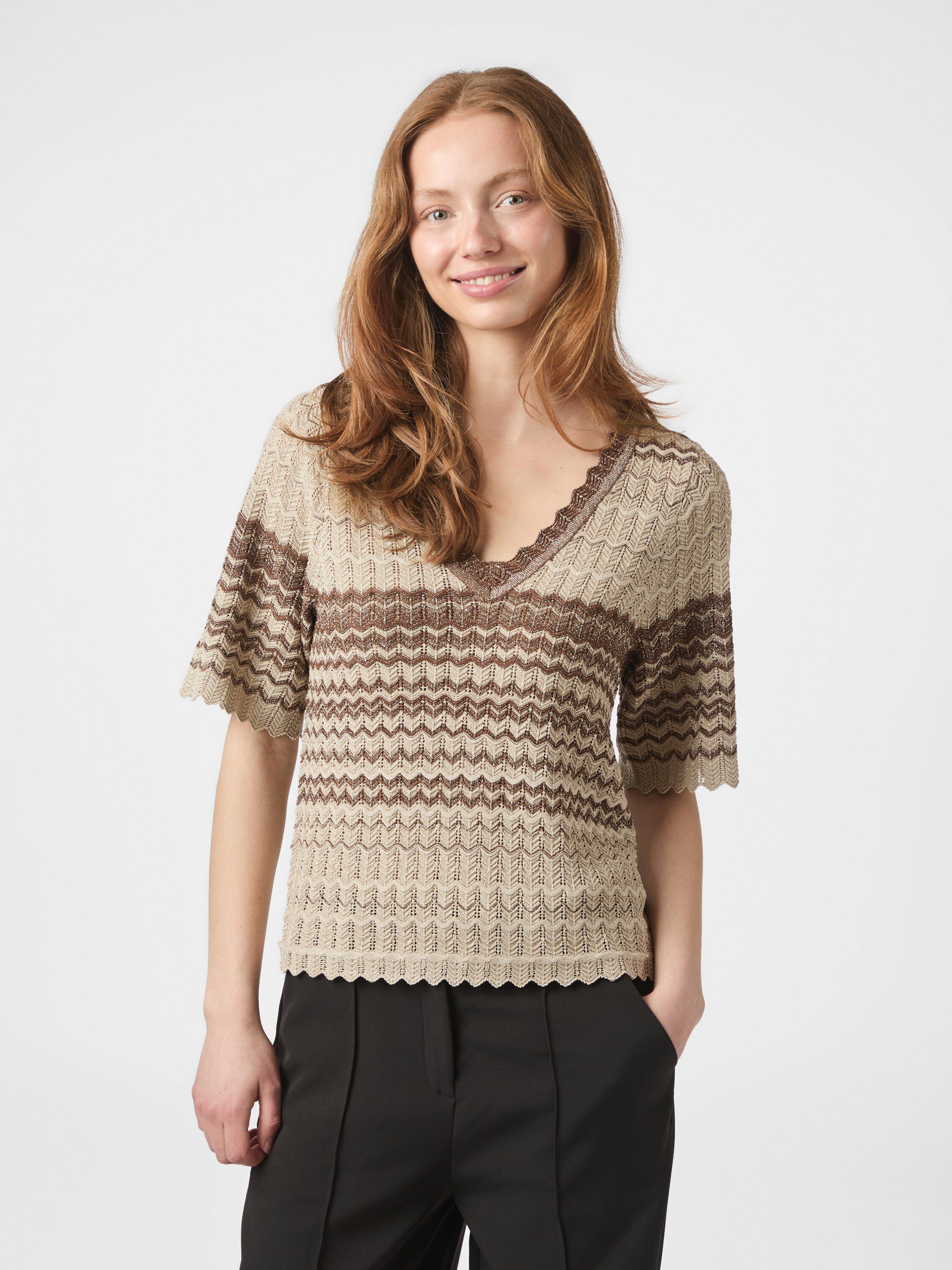 Meiko Stitch Knit Blouse