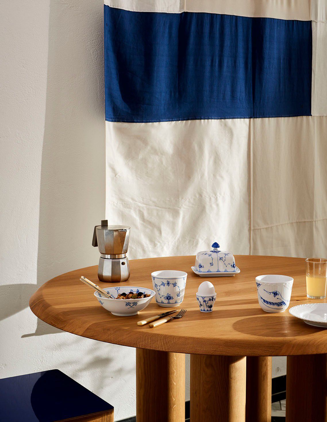 Musselmalet Riflet 26 cl. termokop