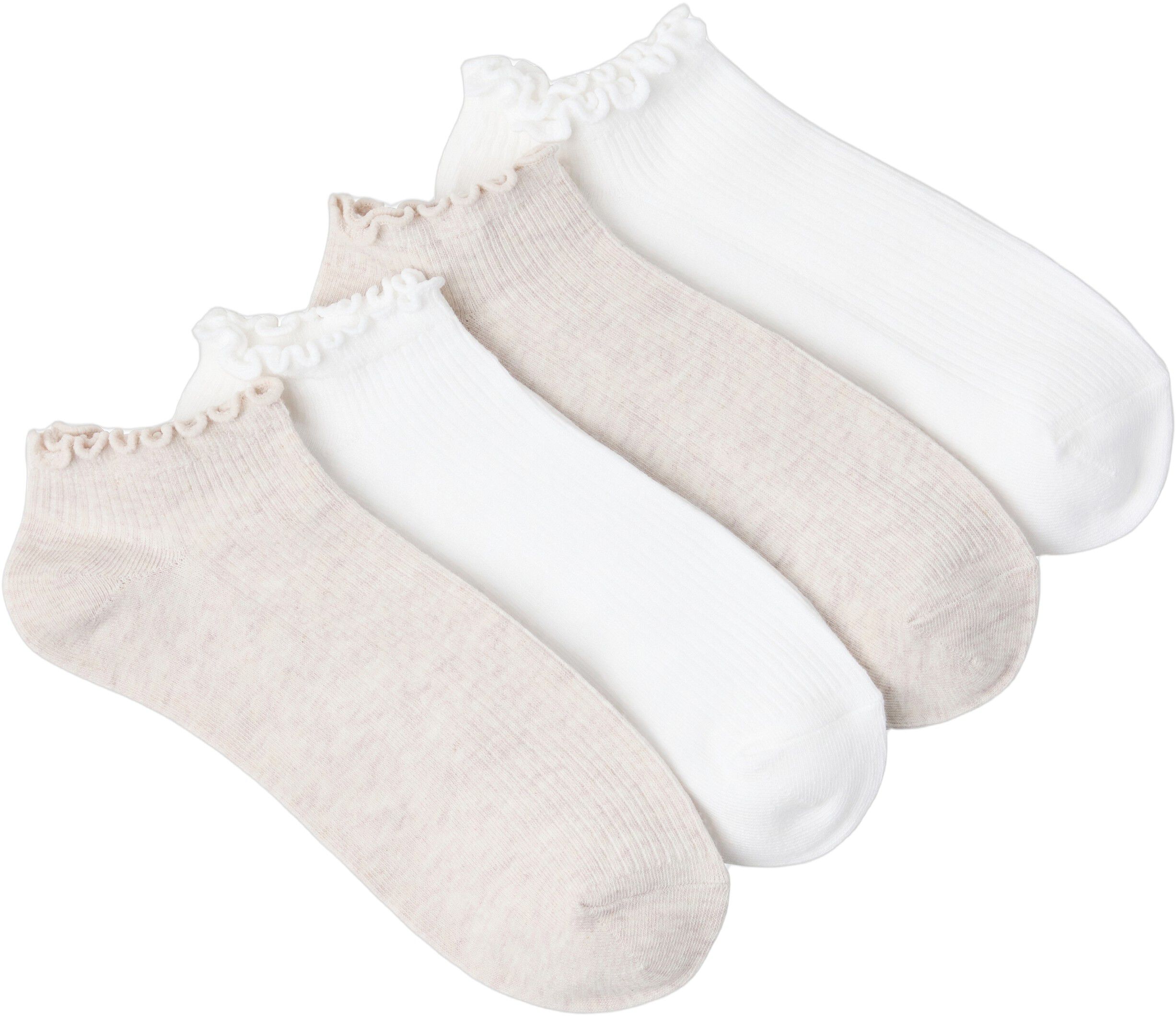 Four pairs of comfy ankle socks wit