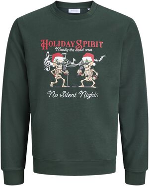JJMERRY SKULL XMAS SWEAT CREW NECK