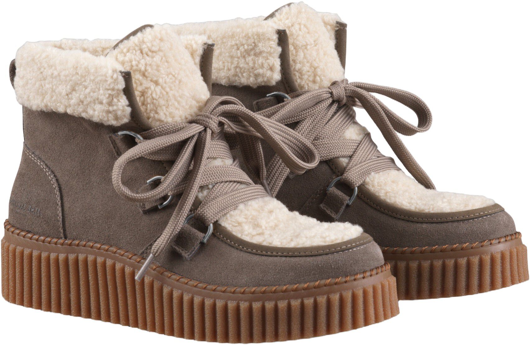 Suede Boots With Shoelaces
