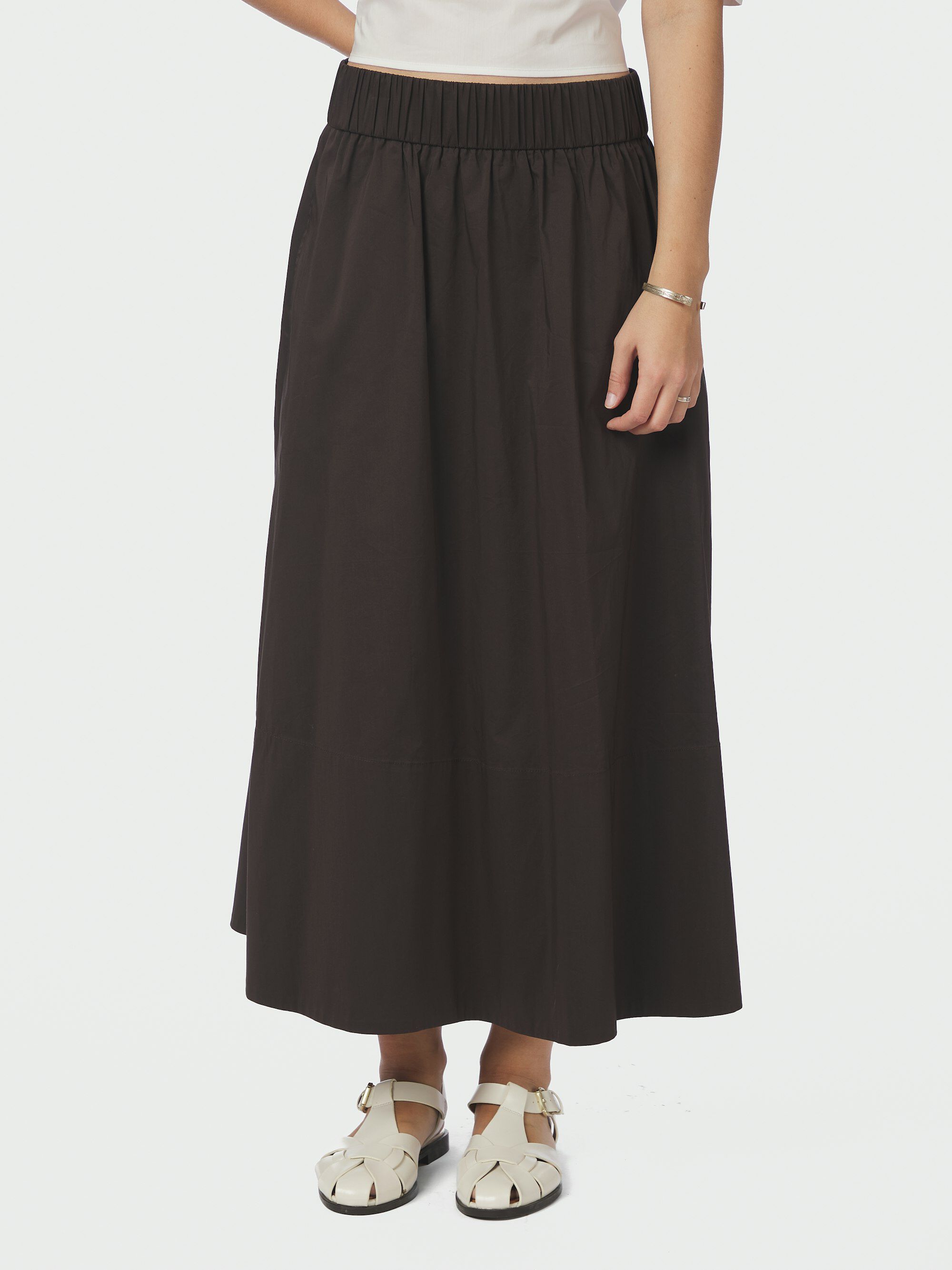 Yara Long Poplin Skirt
