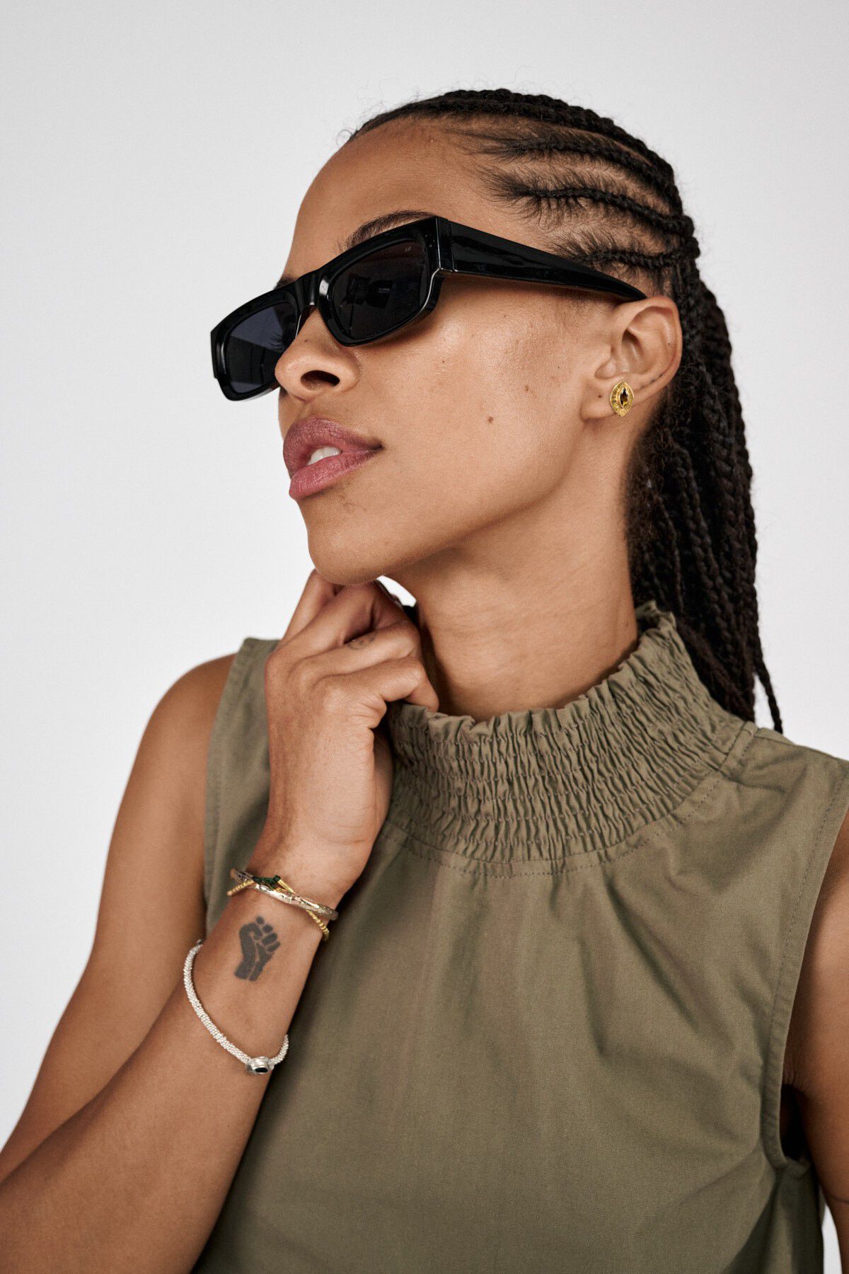 Poplin heavy shirring top - Fiola