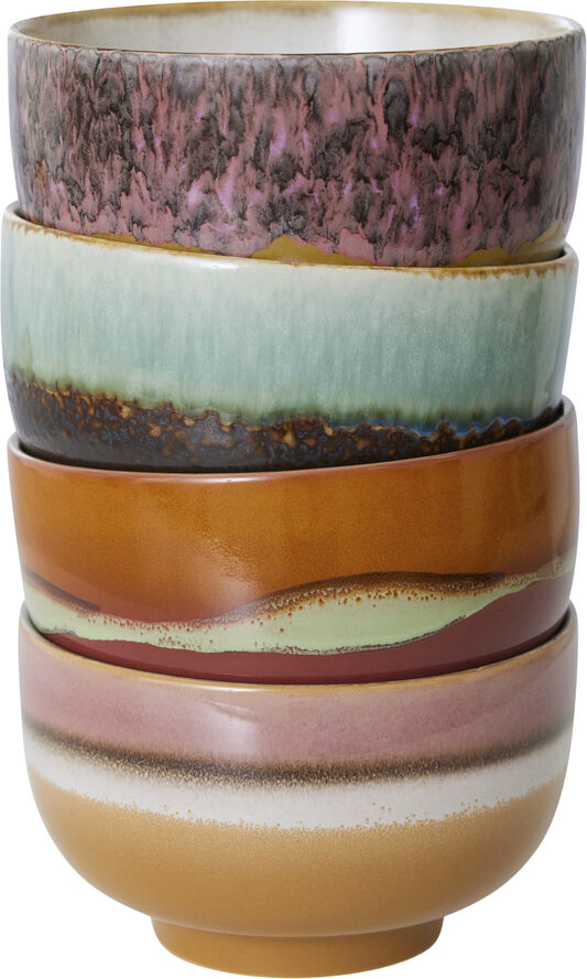 70s ceramics noodle bowls geyser set of 4