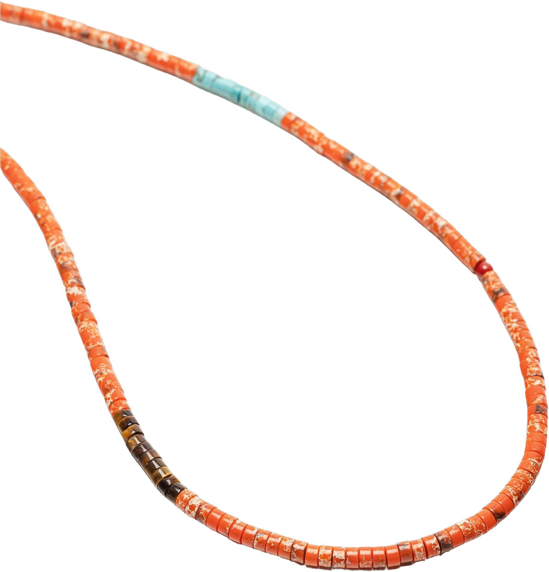 Orange Jasper Heishi Necklace
