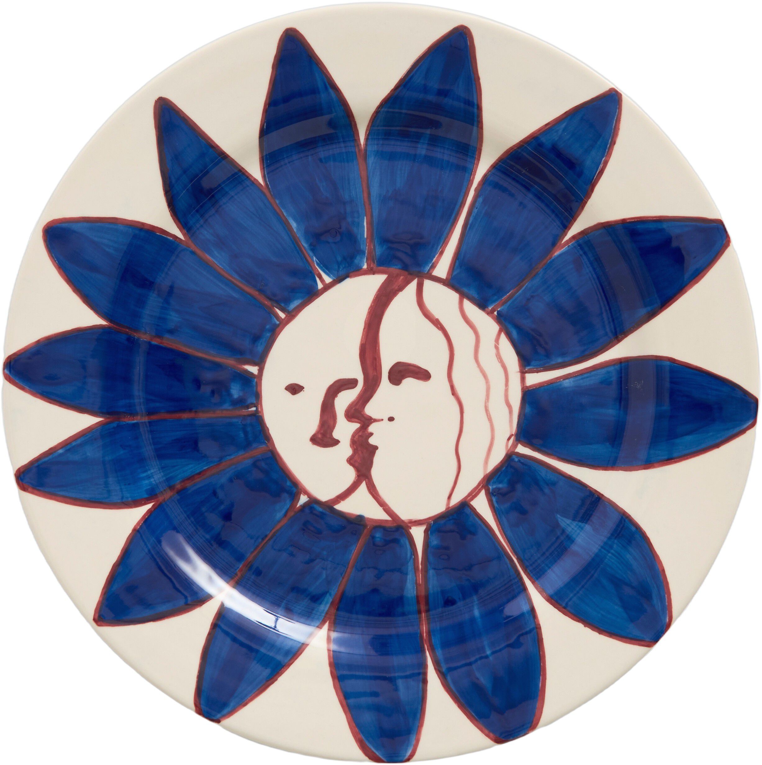 La Pittura Plate - &Oslash;28,5 - Deep blue flower