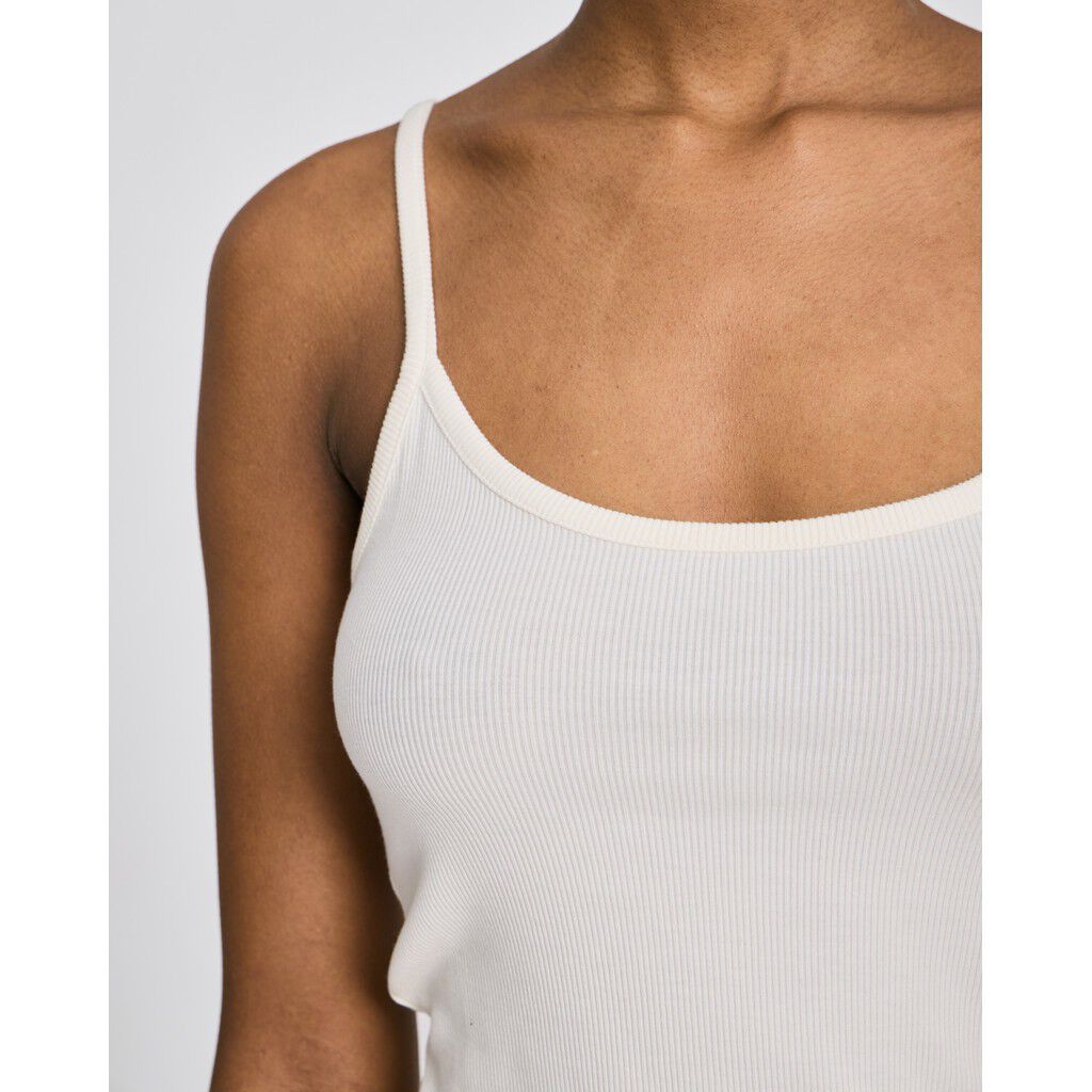 Cecilie Viscose Stretchable Strap Top 2x2 Rib